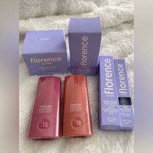 New lot of 6 Florence by Mills Peel Mask, Serum, Blush, Eye Cream and Gloss